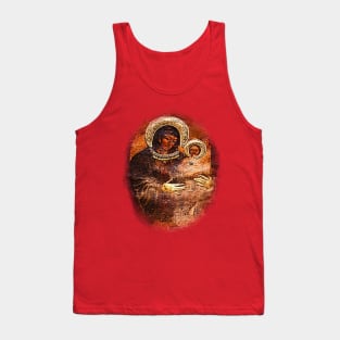 Icon of the Blessed Virgin Mary by Luke the Evangelist at Monastery of Saint Mark Catholic Church Tank Top